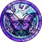 Butterfly Diamond Painting Kits for Adults-Stained Glass Butterfly Diamond Art Kits for Adults, Butterflies Gem Art Kits for Gift Home Wall Decor (14x14inch)